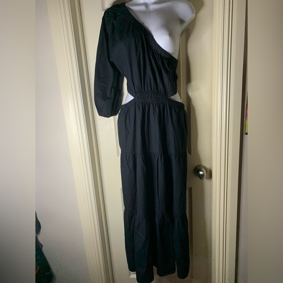 The Drop Women's April One Shoulder Cut-Out Tiered Midi Dress - Picture 6 of 10